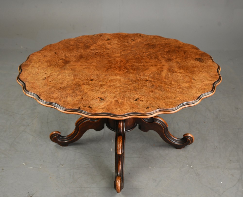 Victorian walnut coffee table  View II
