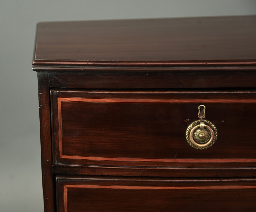 Georgian mahogany bow front chest of drawers  View VI