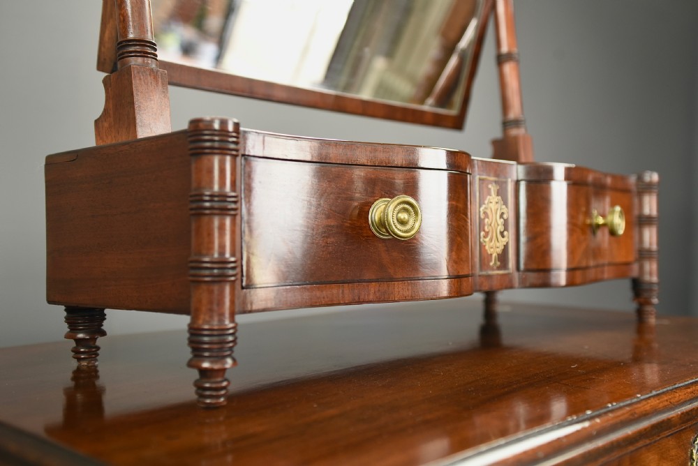 Georgian mahogany dressing table mirror  View II