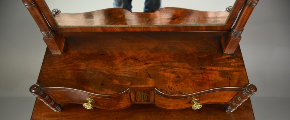 Georgian mahogany dressing table mirror  View III
