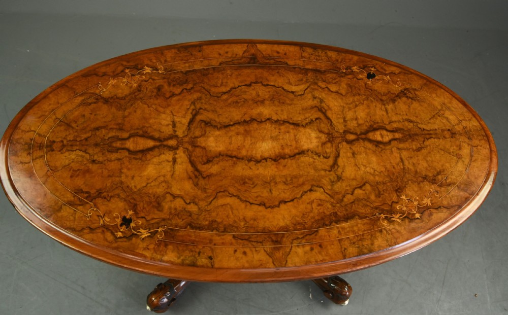 Victorian walnut coffee table  View II