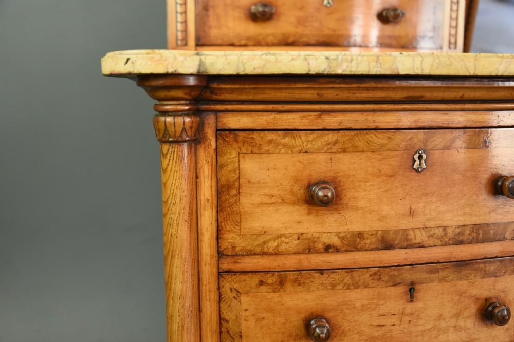 Victorian satinwood pedestal dressing table and matching ottoman stool View VI