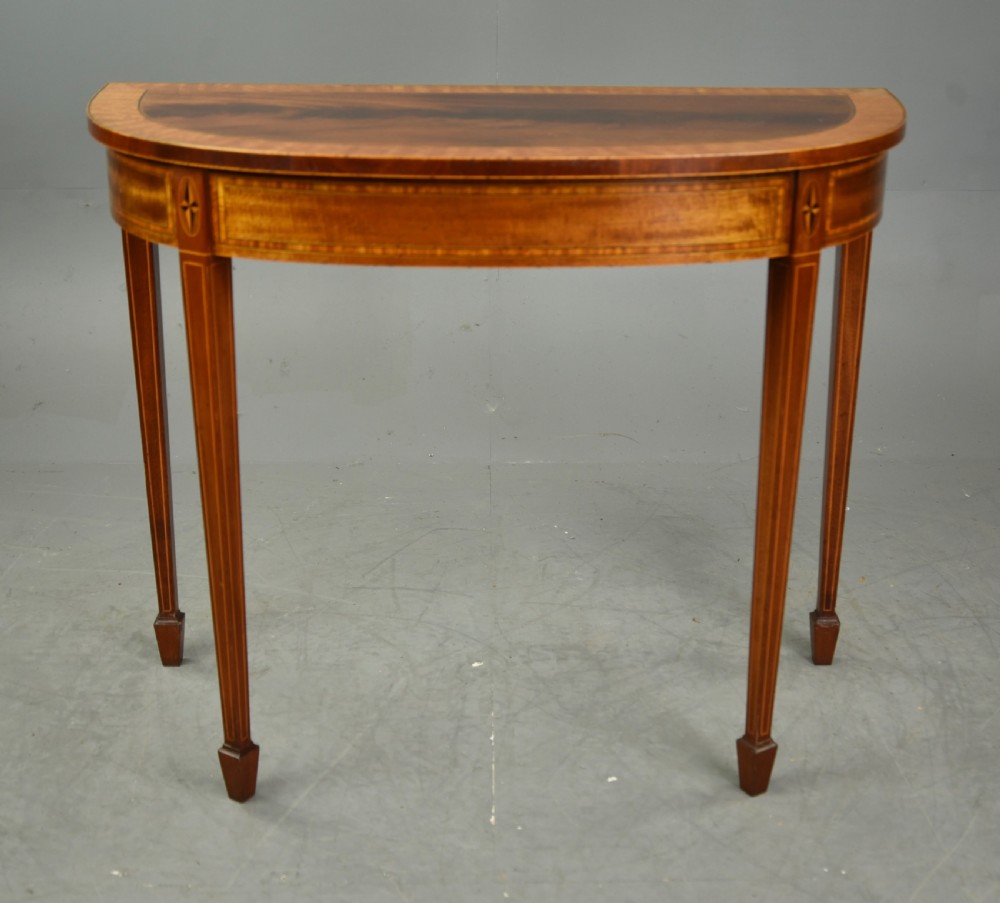 mahogany Demi lune side table 