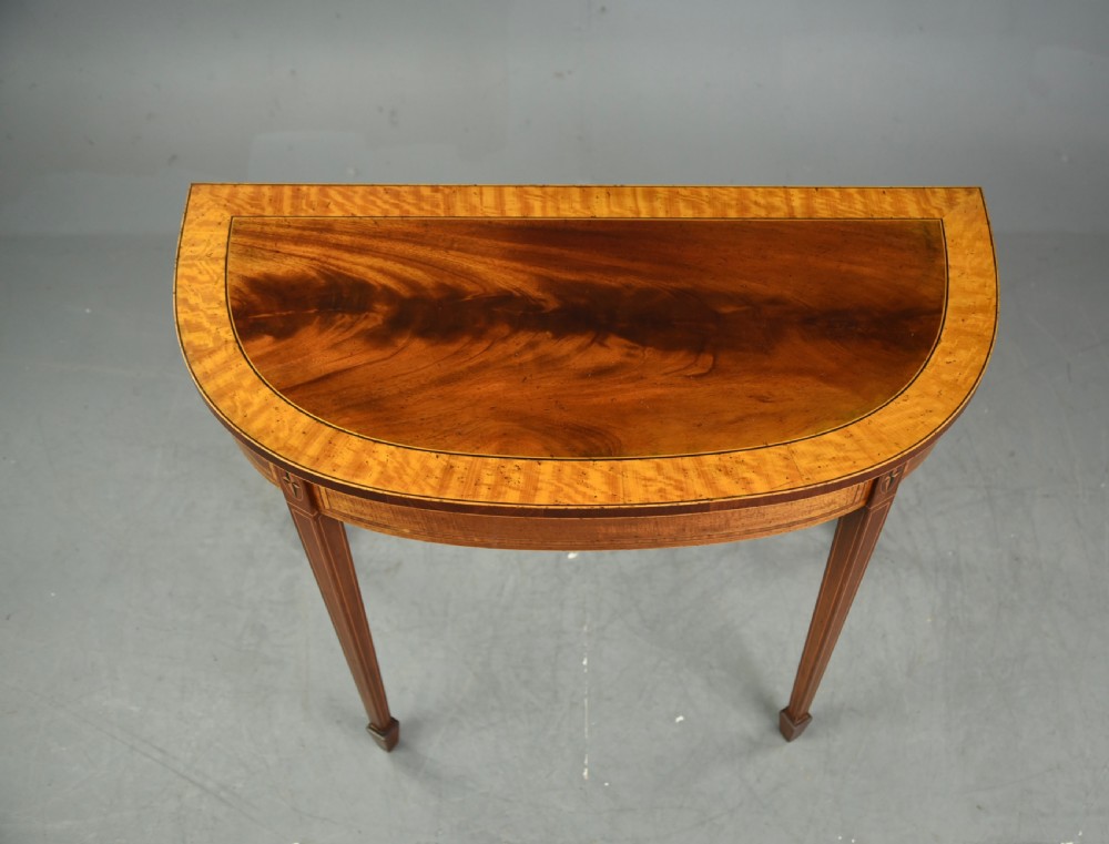mahogany Demi lune side table  View II