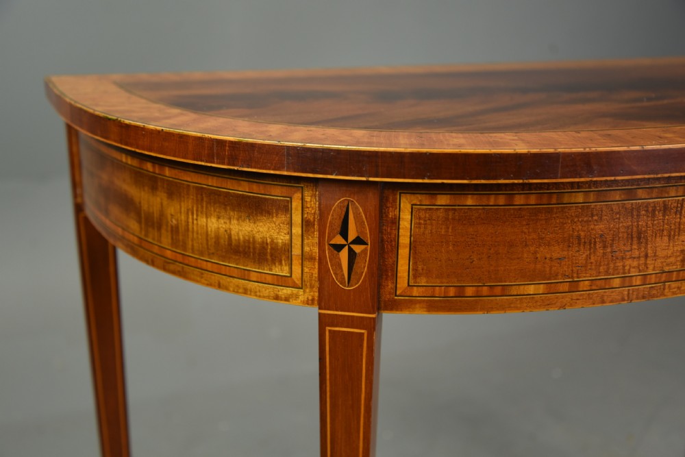 mahogany Demi lune side table  View III