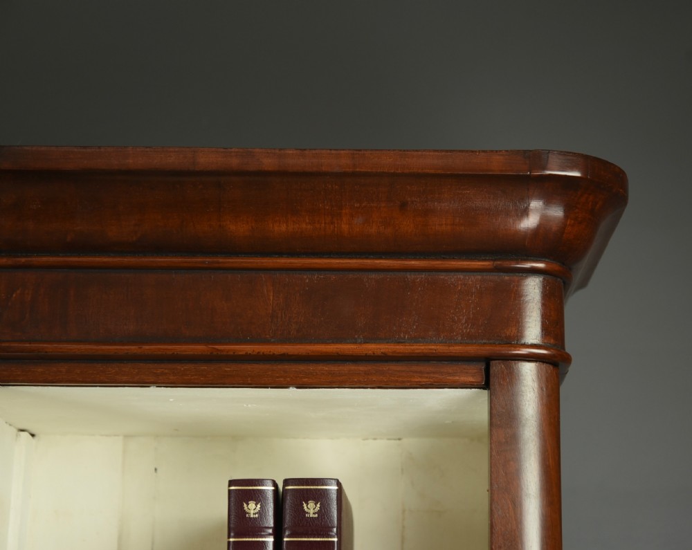 Victorian mahogany breakfront open bookcase  View III