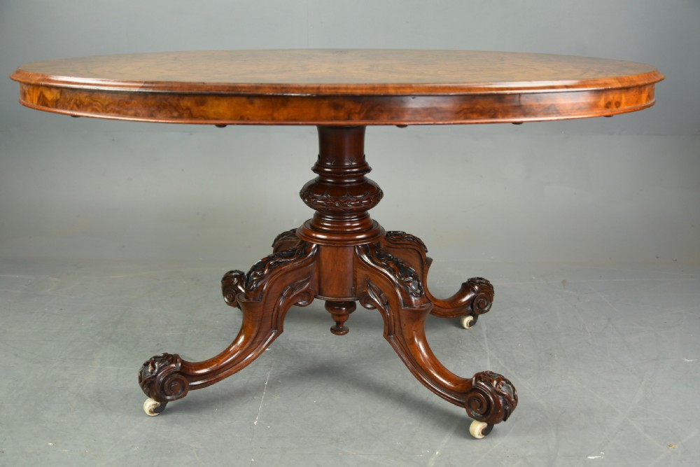 Victorian walnut dining table  View II