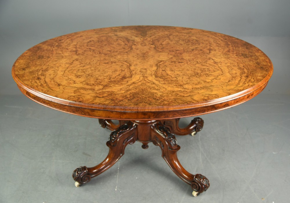 Victorian walnut dining table  View III