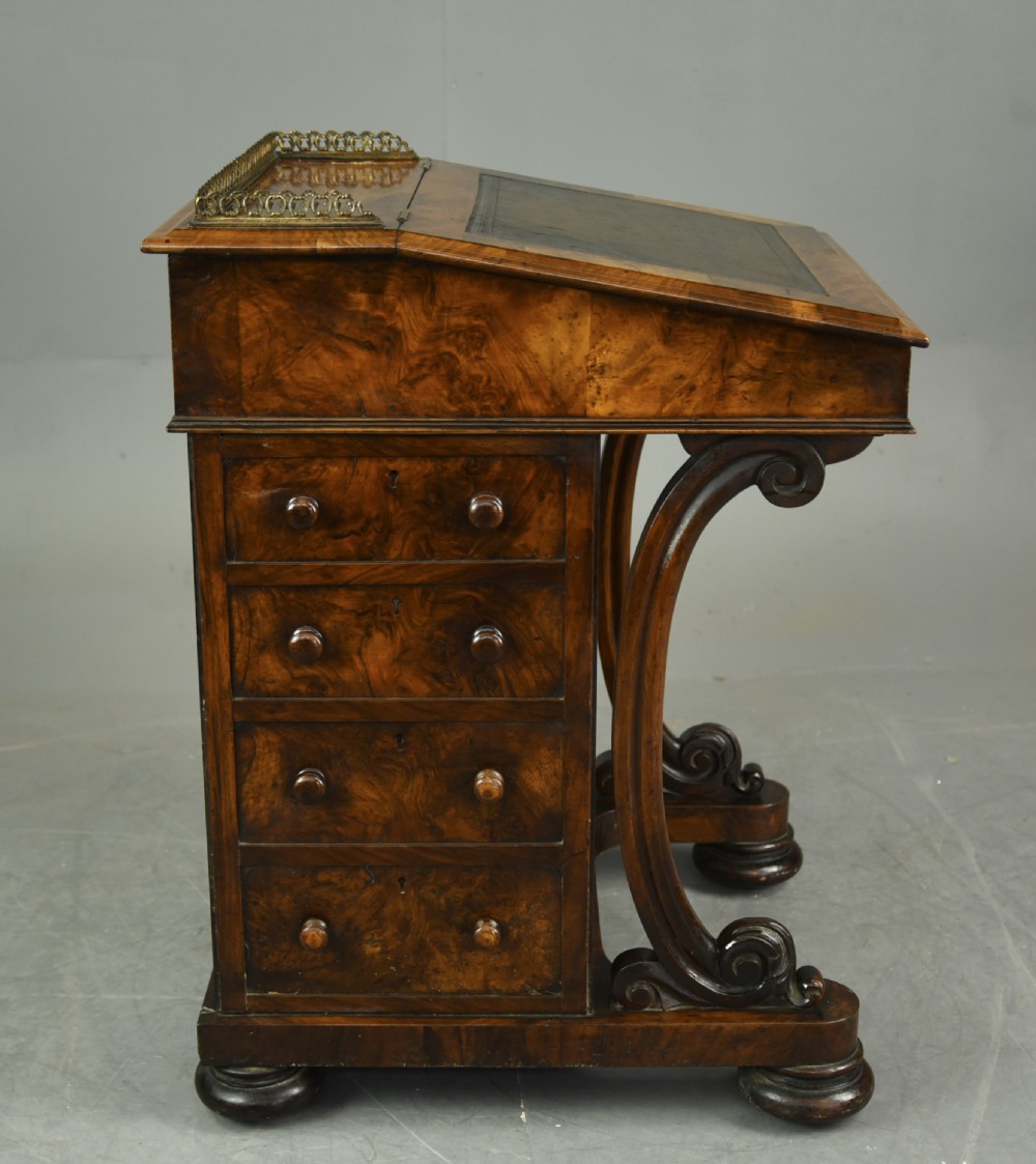 Victorian walnut Davenport  View IV