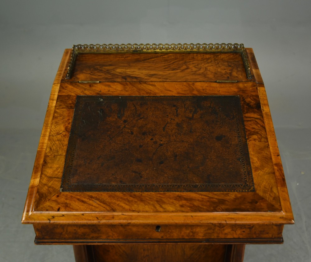 Victorian walnut Davenport  View VI