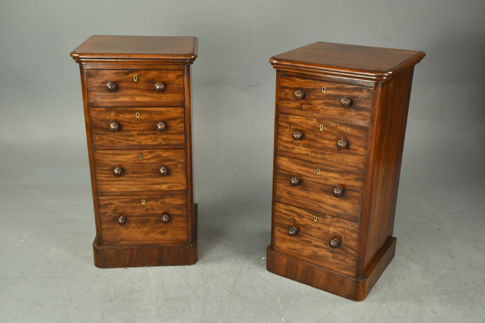 pair of Victorian bedside chests  View II
