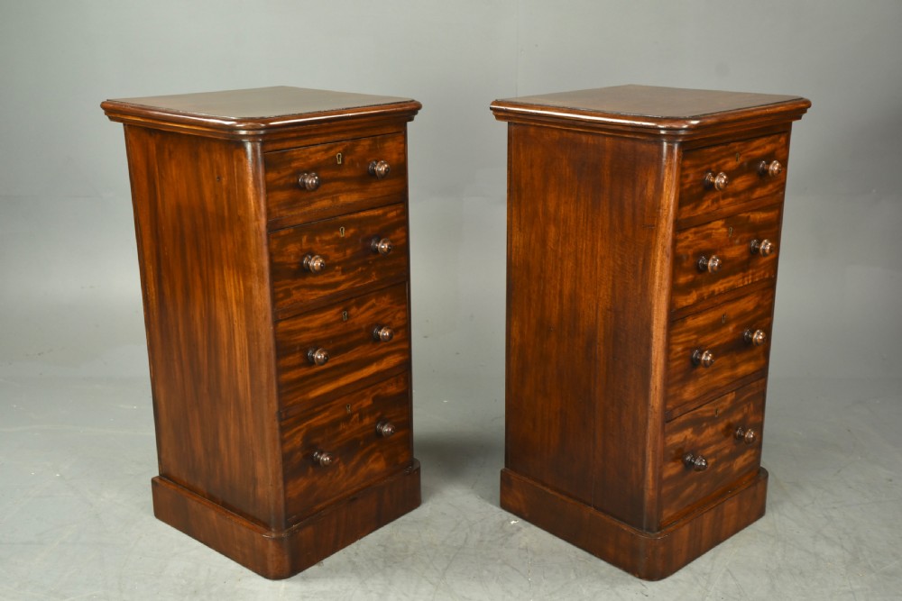 pair of Victorian bedside chests  View III