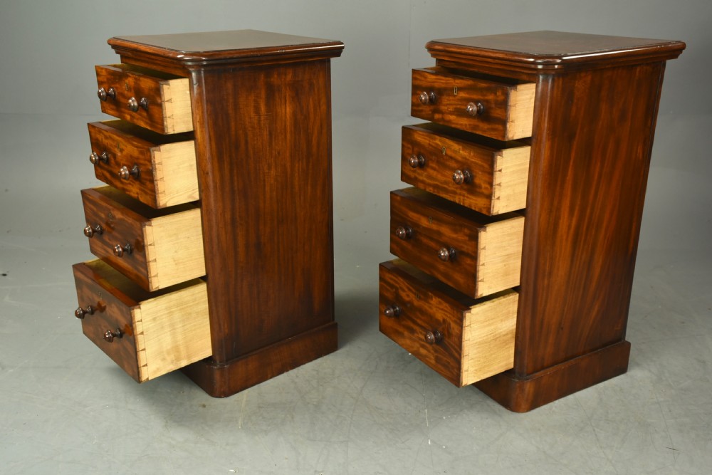 pair of Victorian bedside chests  View V