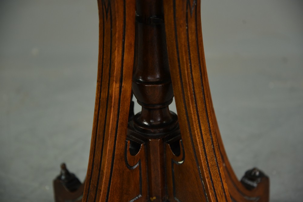 19th century Gothic style marble top occasional lamp table  View VII