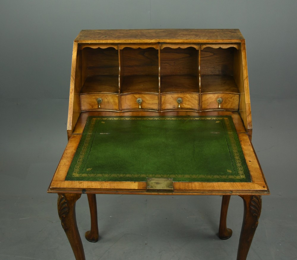 Walnut Queen Anne style bureau  View V