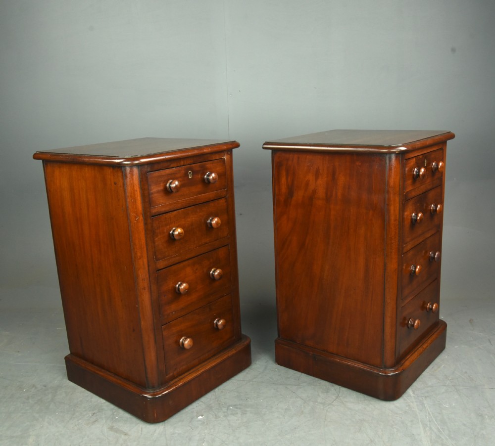 Pair of Victorian bedside chest of drawers  View IV