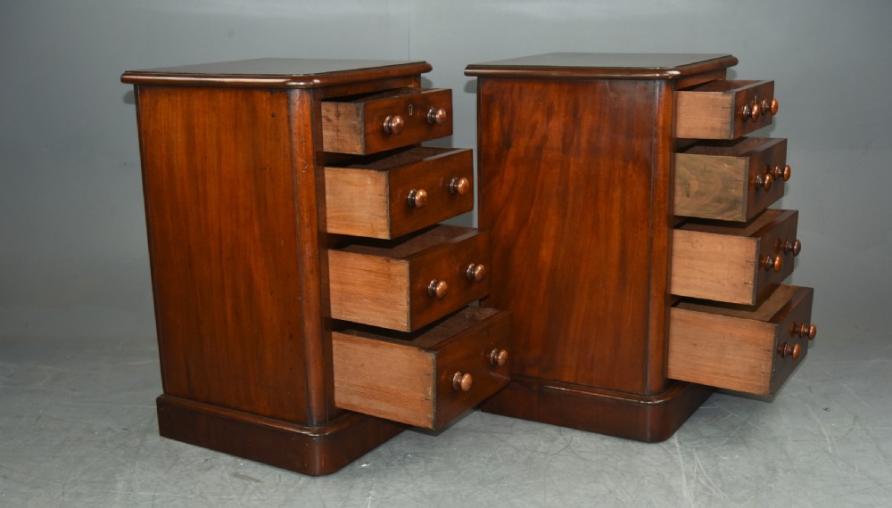 Pair of Victorian bedside chest of drawers  View V