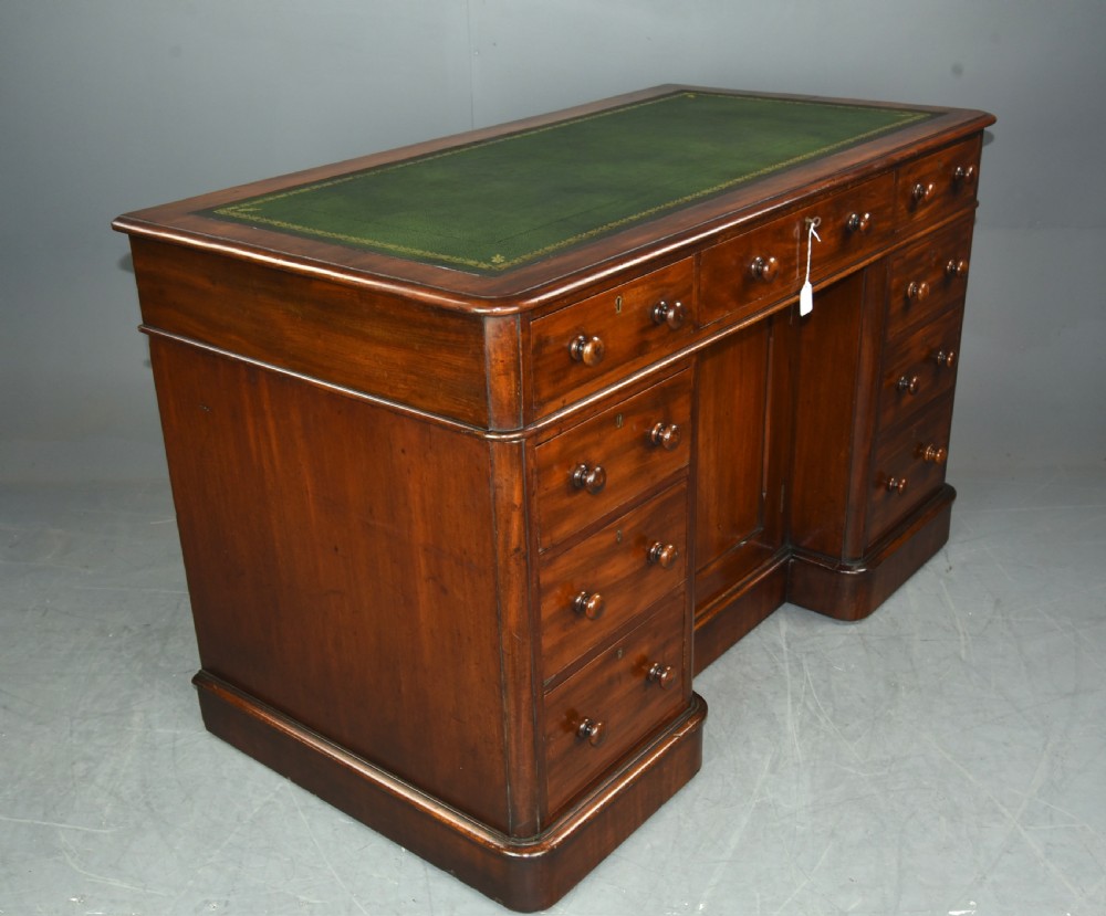 Victorian knee hole pedestal desk  View III