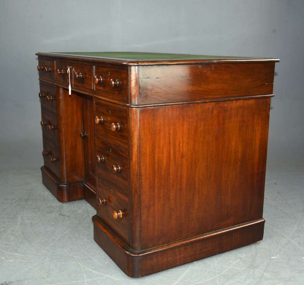 Victorian knee hole pedestal desk  View IV