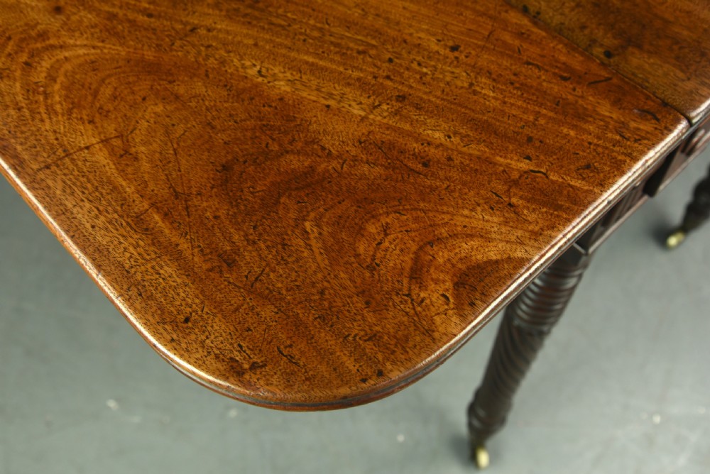 Georgian mahogany drop leaf  Pembroke table  View V