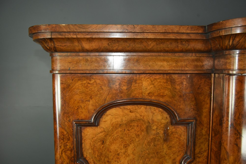 Victorian walnut breakfront triple wardrobe  View VI