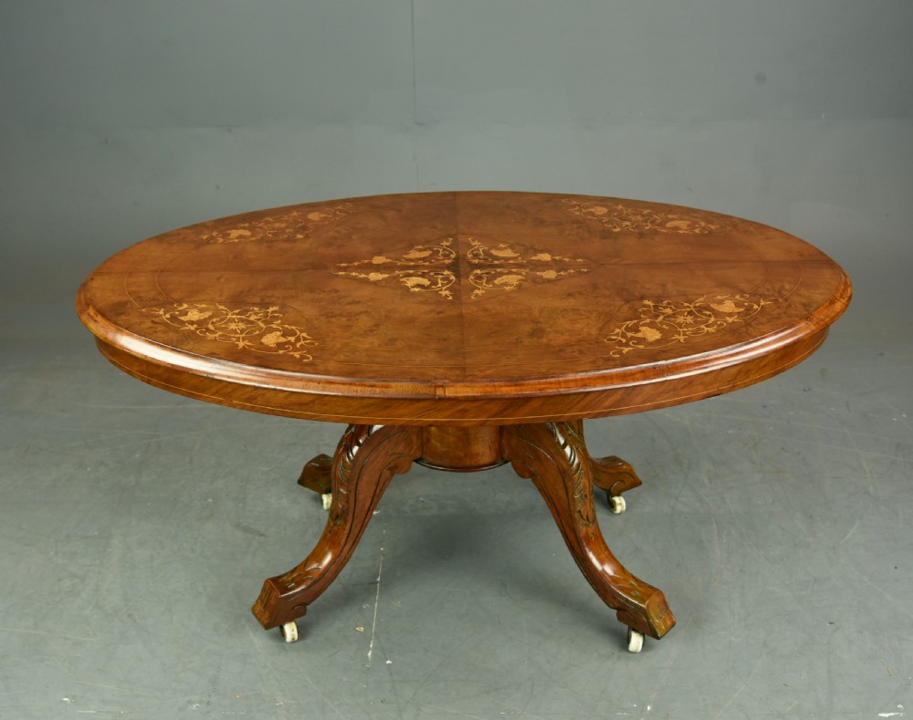 Victorian walnut coffee table  View II