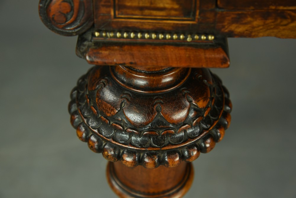Victorian burr walnut ladies writing table  View V