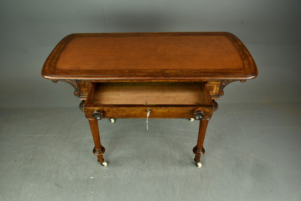 Victorian burr walnut ladies writing table  View VI