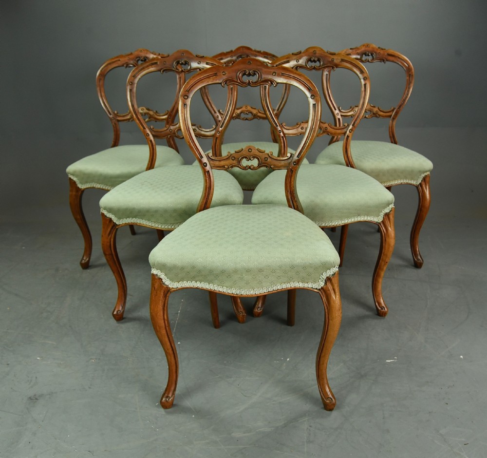set of six Victorian dining chairs 