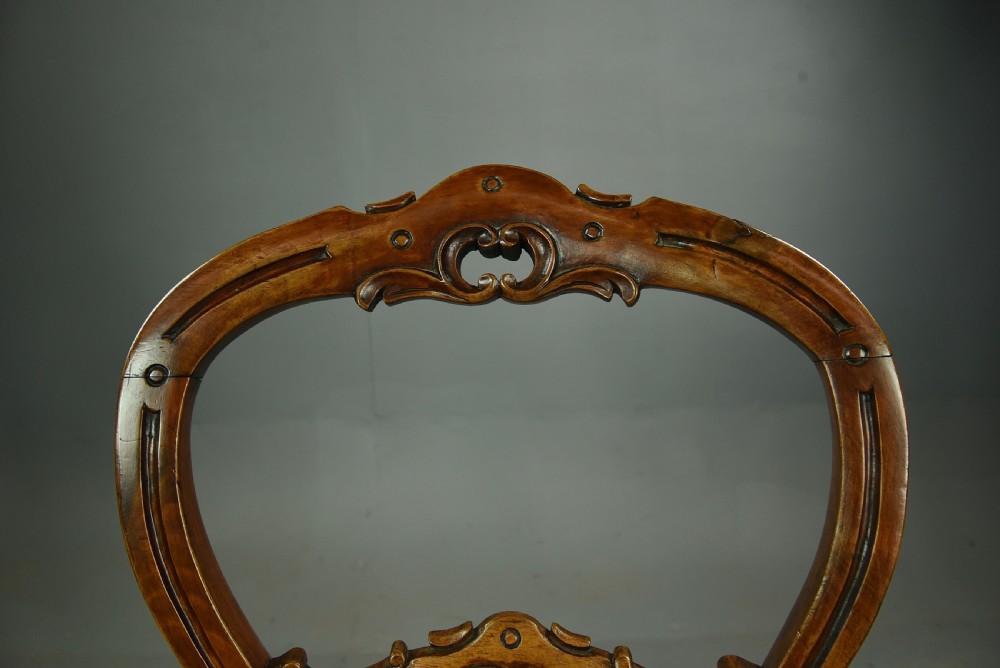 set of six Victorian dining chairs  View VI