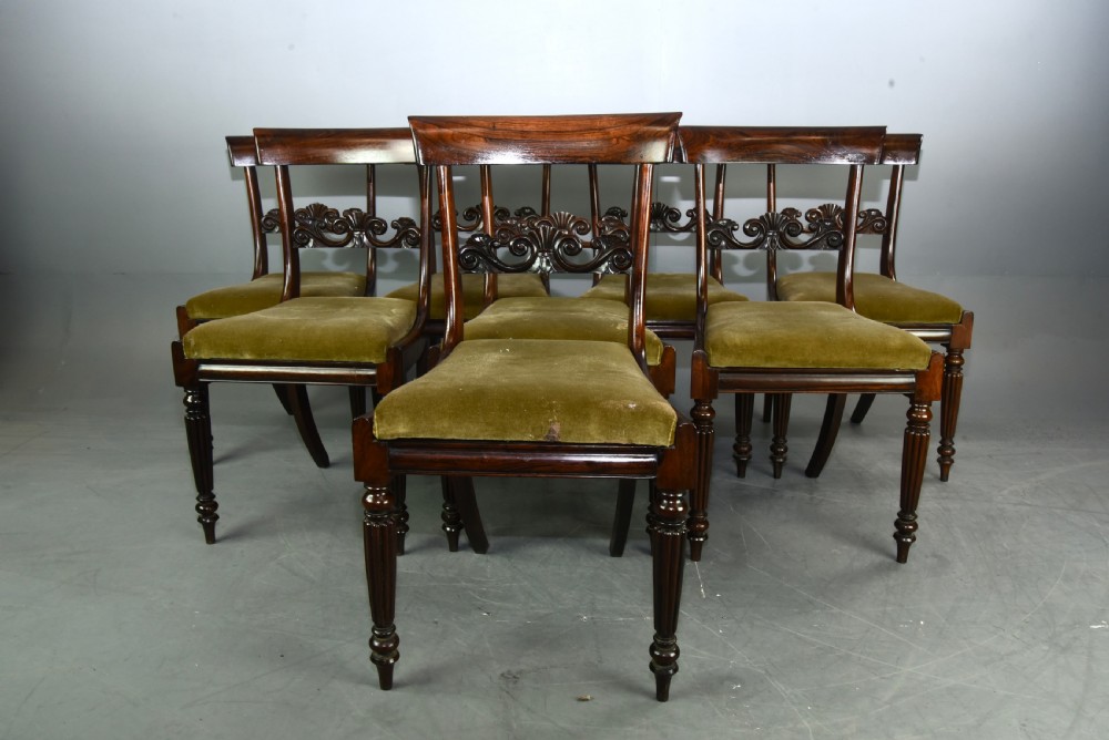 Set of eight Regency dining chairs 