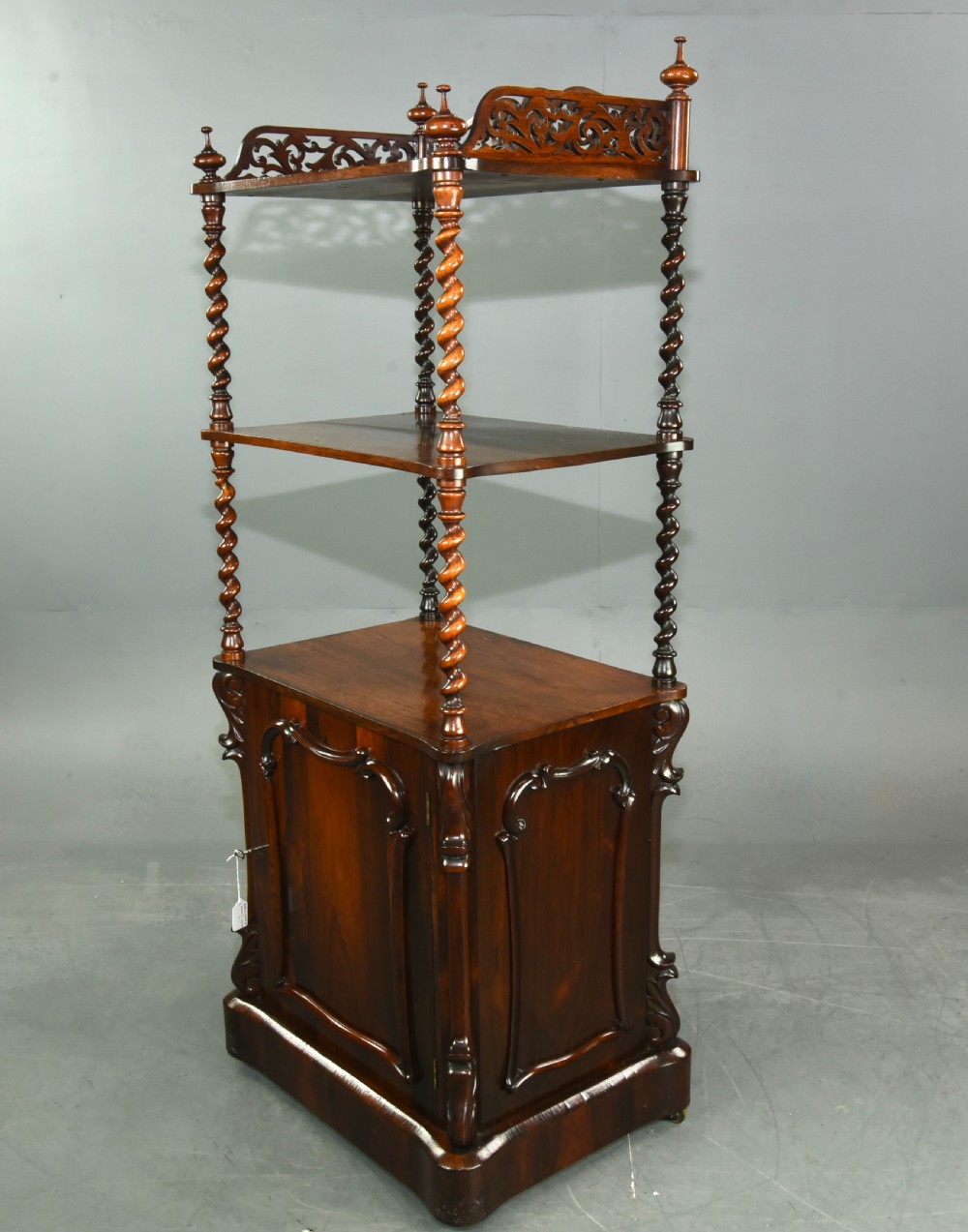 Victorian rosewood three tier whatnot  View III