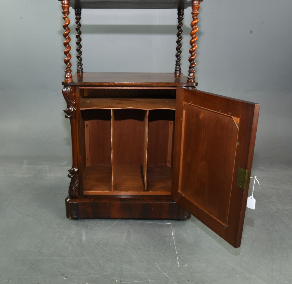 Victorian rosewood three tier whatnot  View V