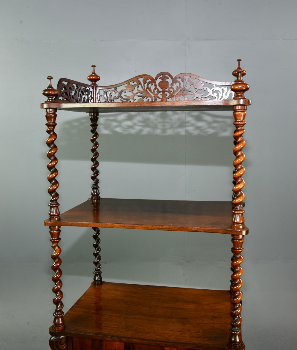 Victorian rosewood three tier whatnot  View VI