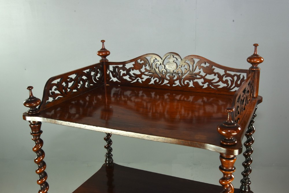 Victorian rosewood three tier whatnot  View VII