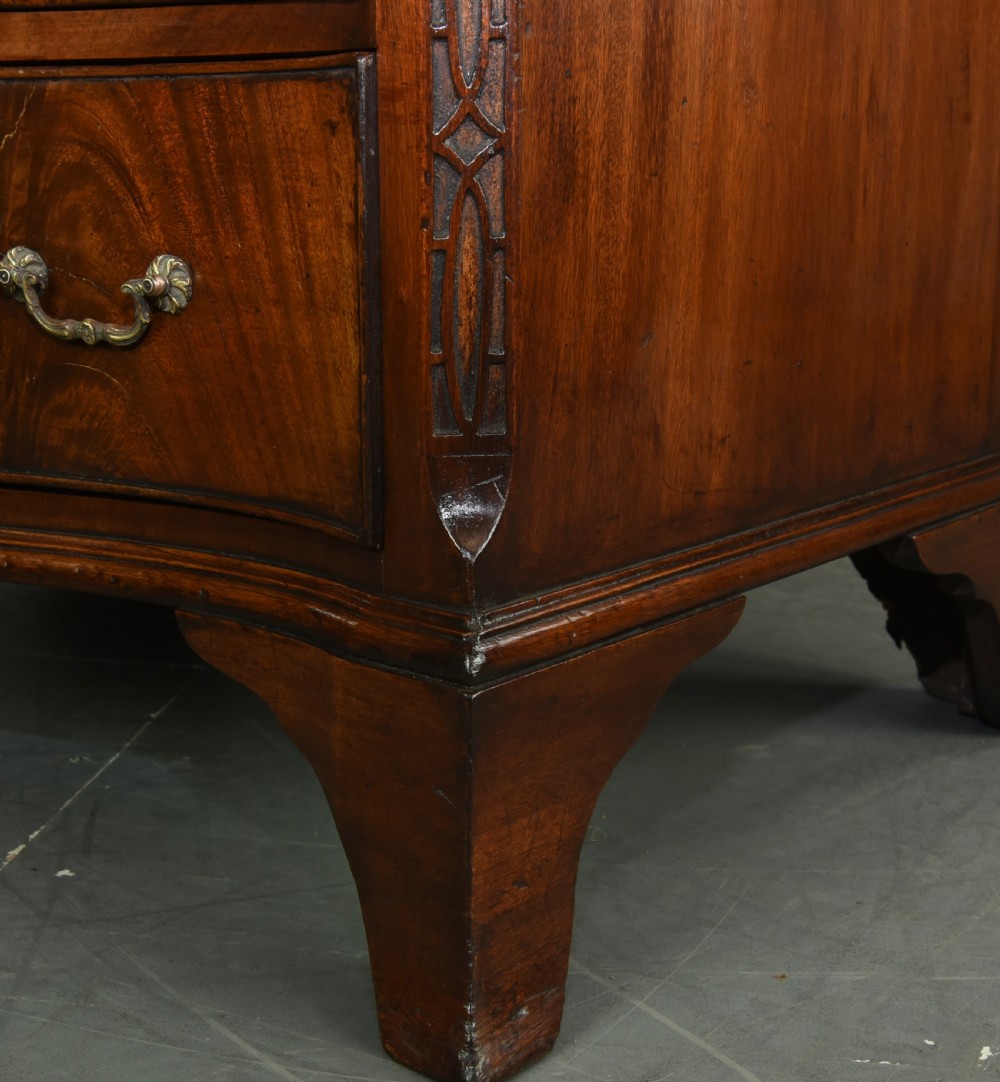 19th century small serpentine mahogany bachelors chest  View IV