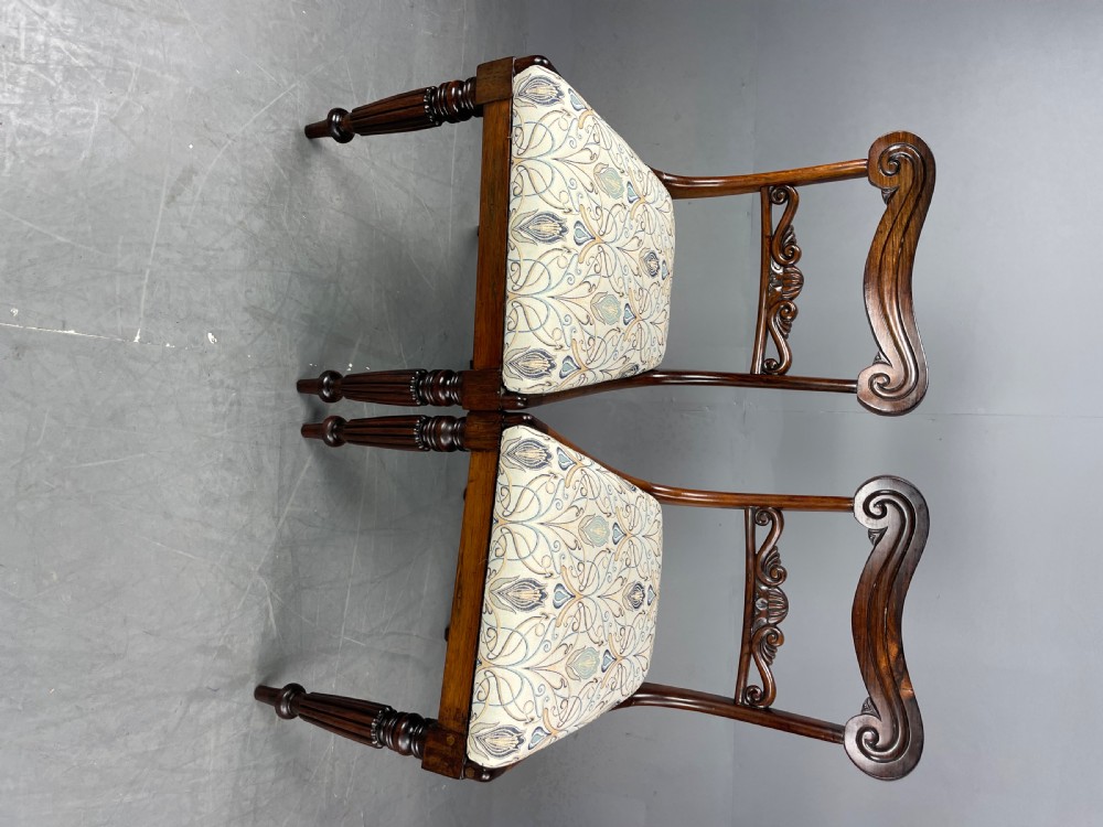 Set of four Rosewood dining chairs  View II