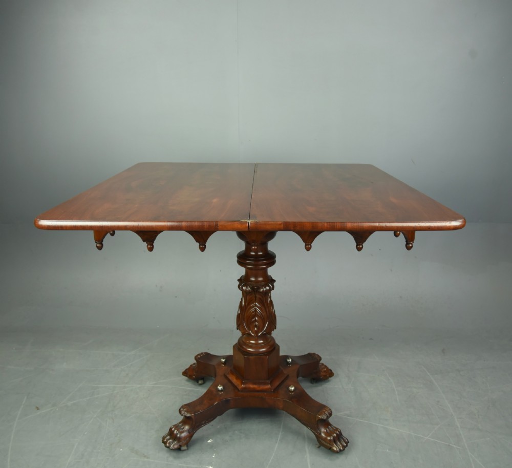 British colonial Padauk wood tea table  View X