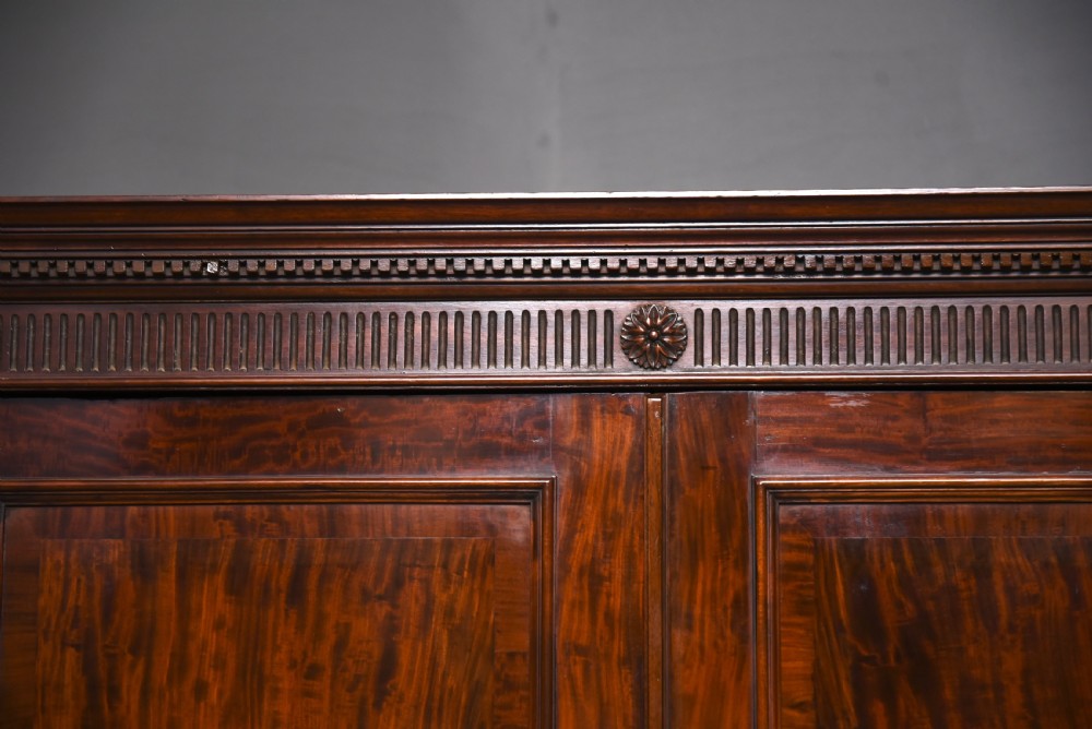 Large 19th century four door mahogany breakfront wardrobe  View IV