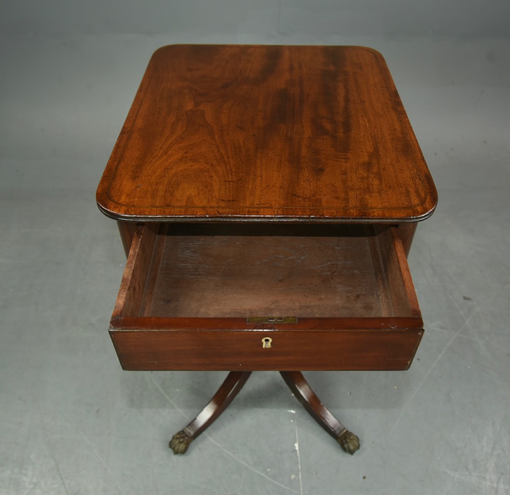 Regency mahogany lamp table View IV