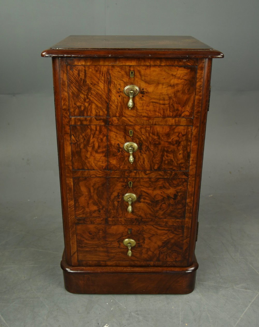 Pair of Victorian burr walnut bedside cabinets  View VII