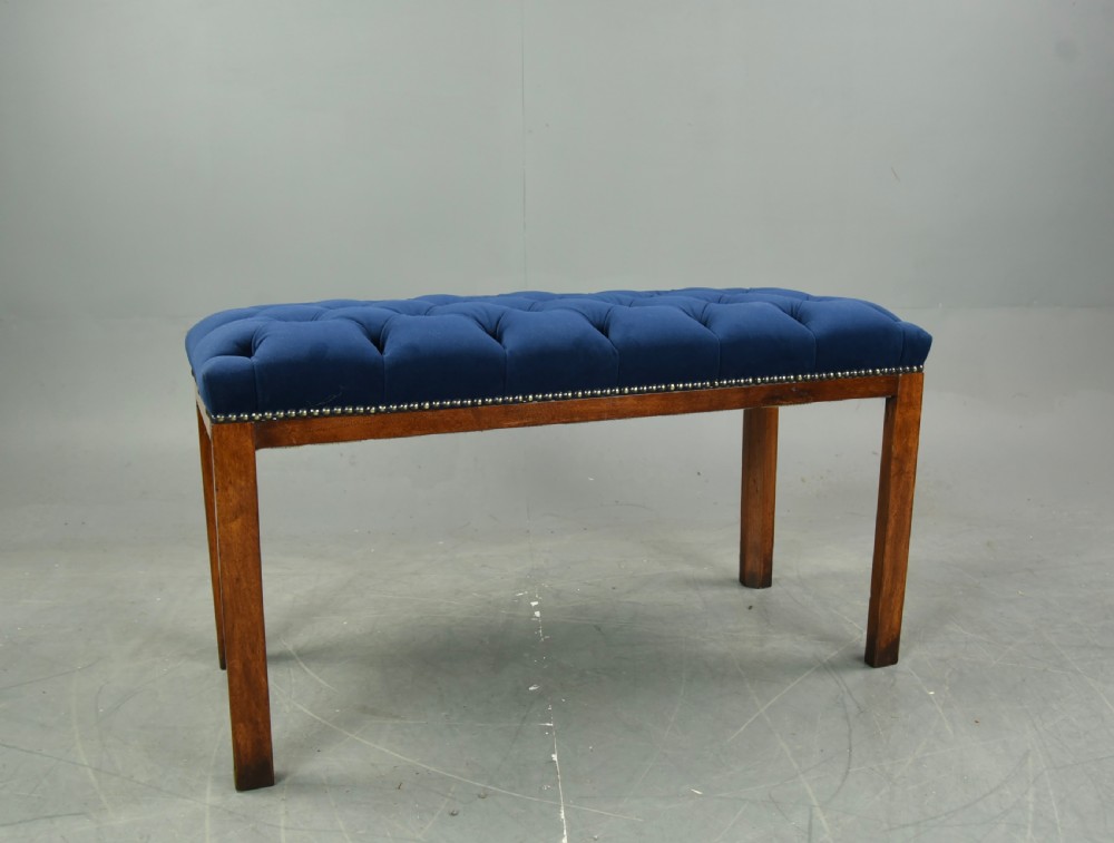 Georgian mahogany window seat stool 