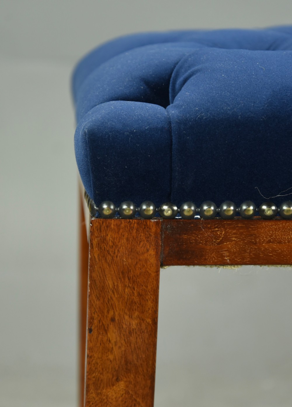 Georgian mahogany window seat stool  View III