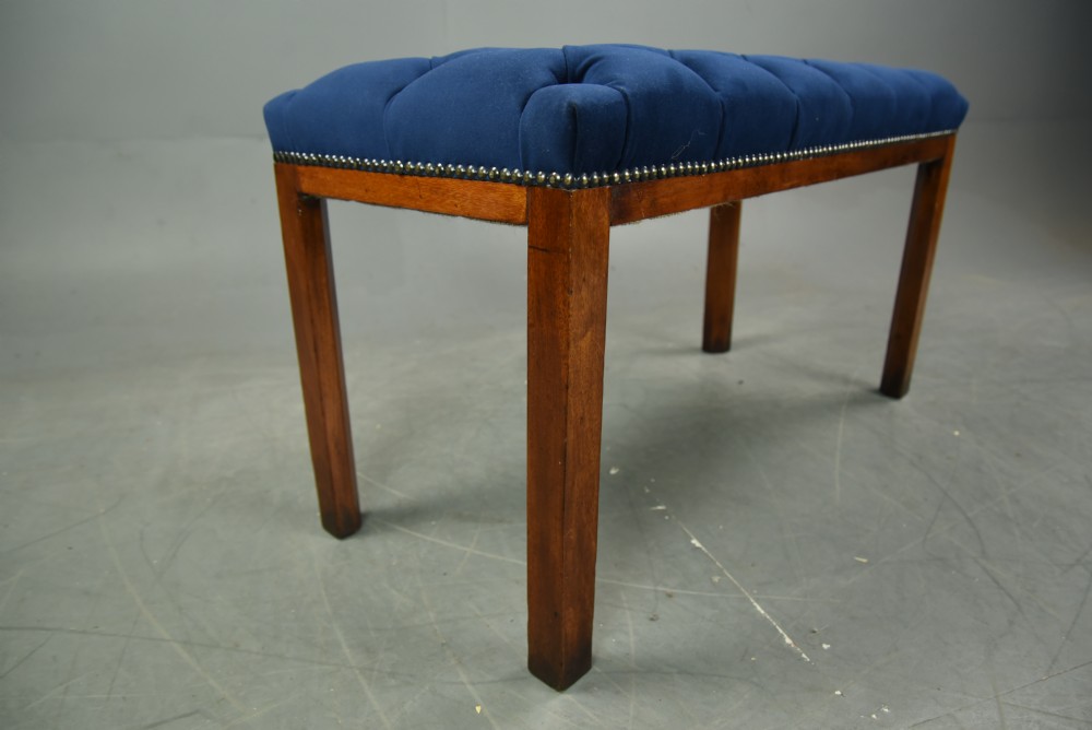 Georgian mahogany window seat stool  View IV
