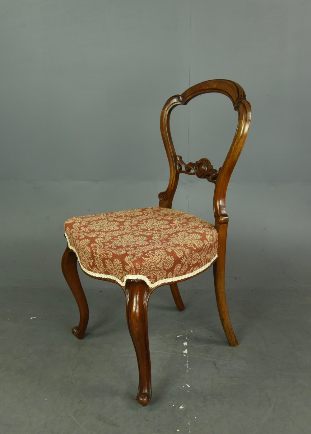 Set of four Victorian walnut dining chair H F Thomas Belfast  View III
