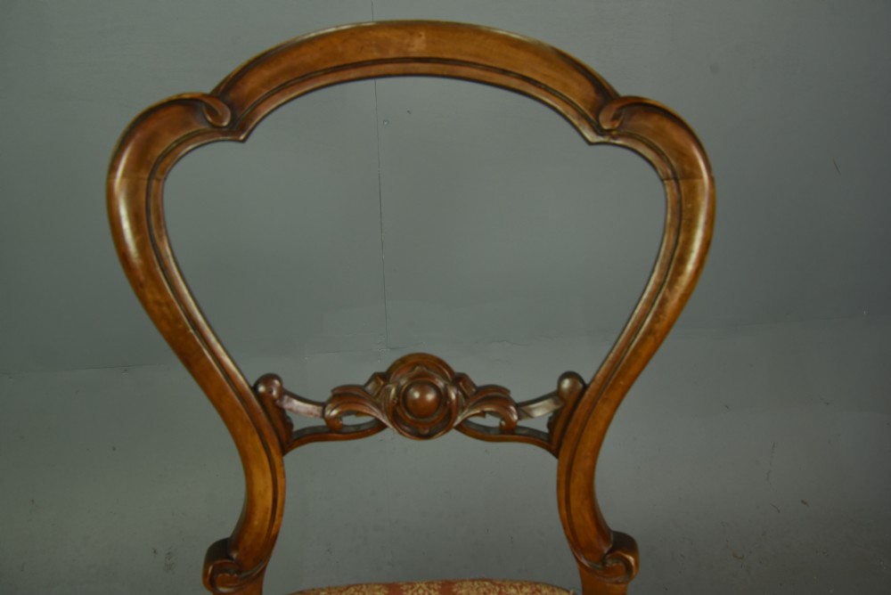 Set of four Victorian walnut dining chair H F Thomas Belfast  View VI