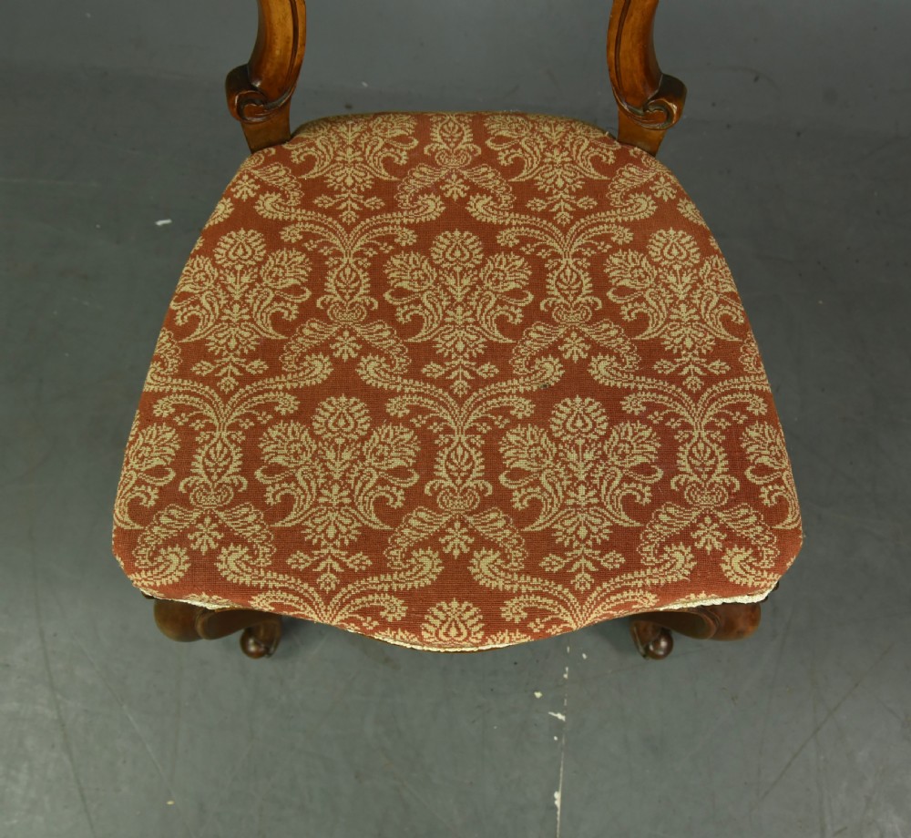 Set of four Victorian walnut dining chair H F Thomas Belfast  View VII