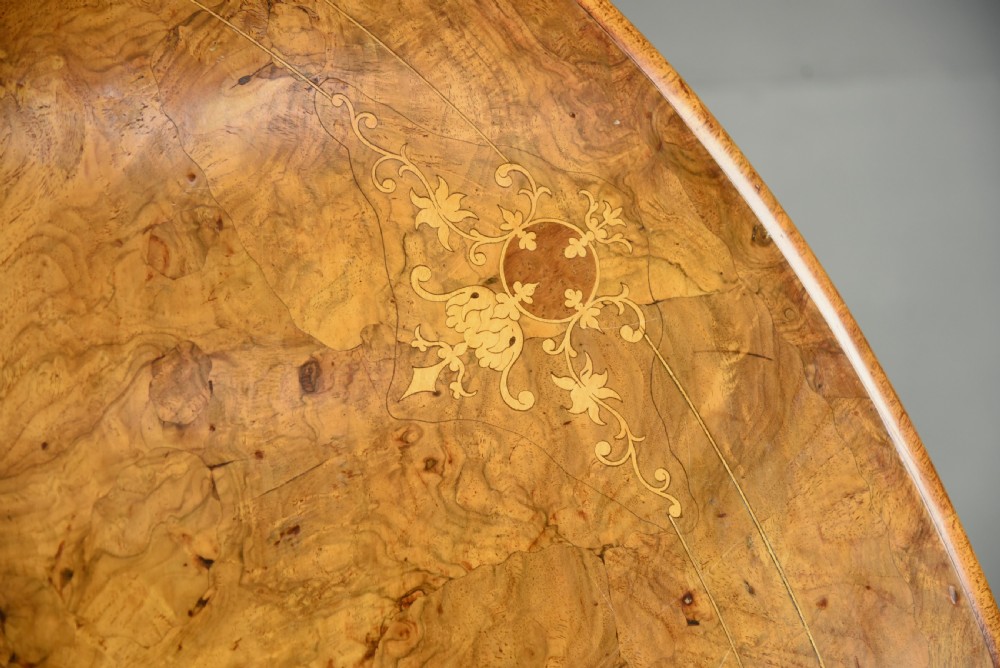  Victorian walnut inlaid breakfast table  View V