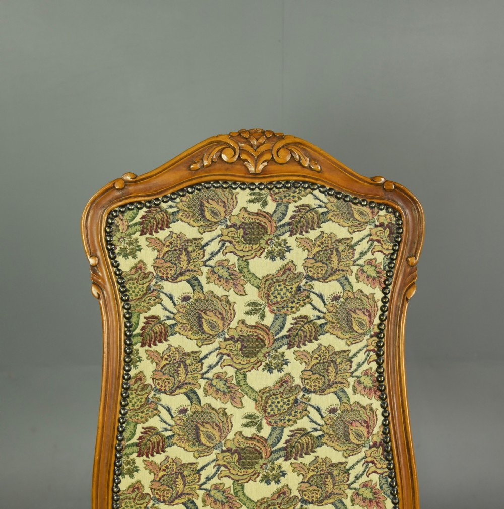 Set of eight French high back dining chairs  View V