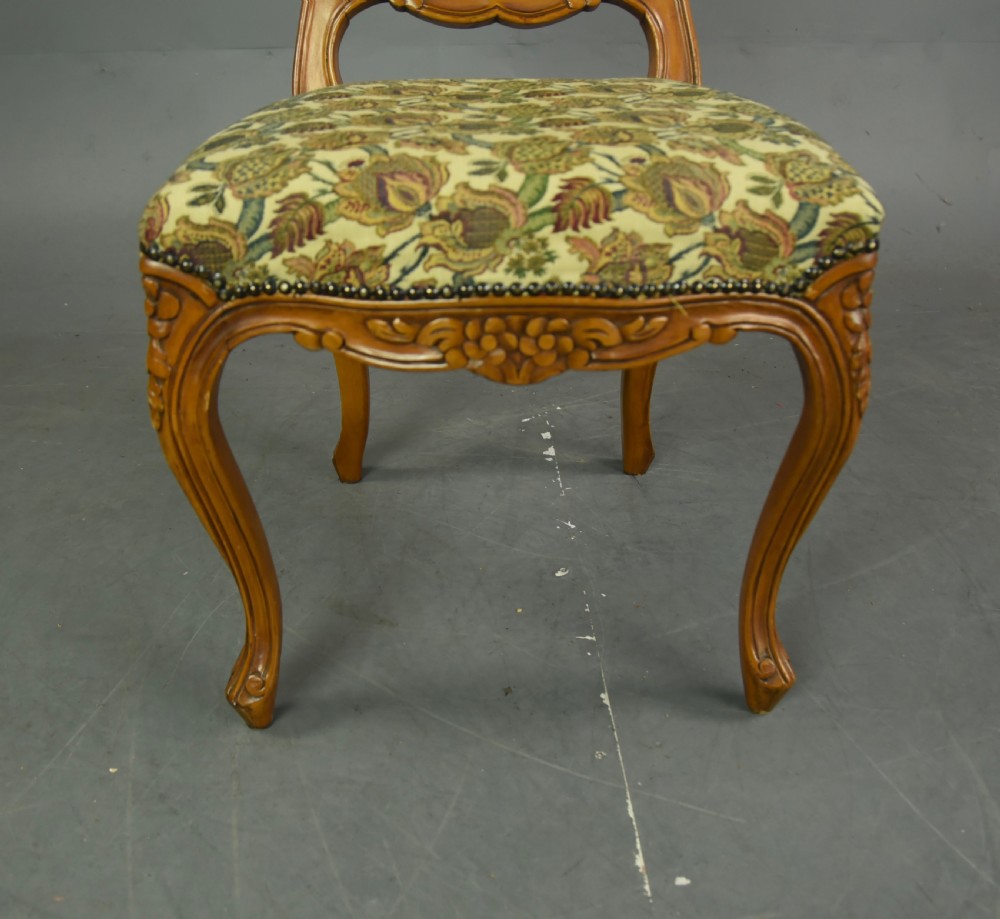 Set of eight French high back dining chairs  View VI